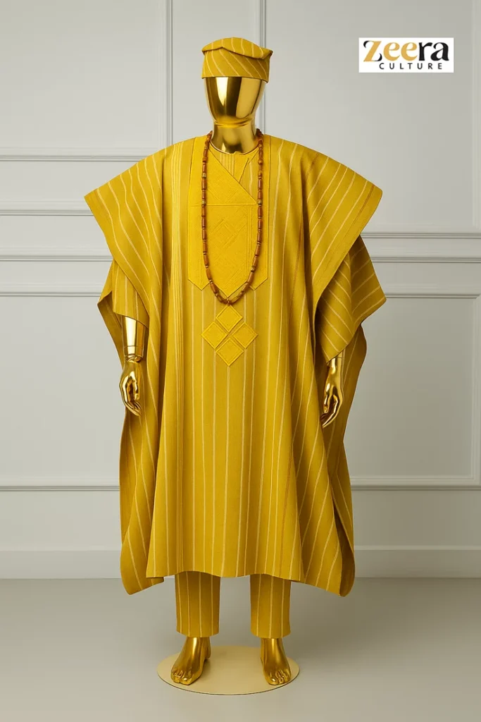 Aso Oke Agbada with Sokoto Trousers